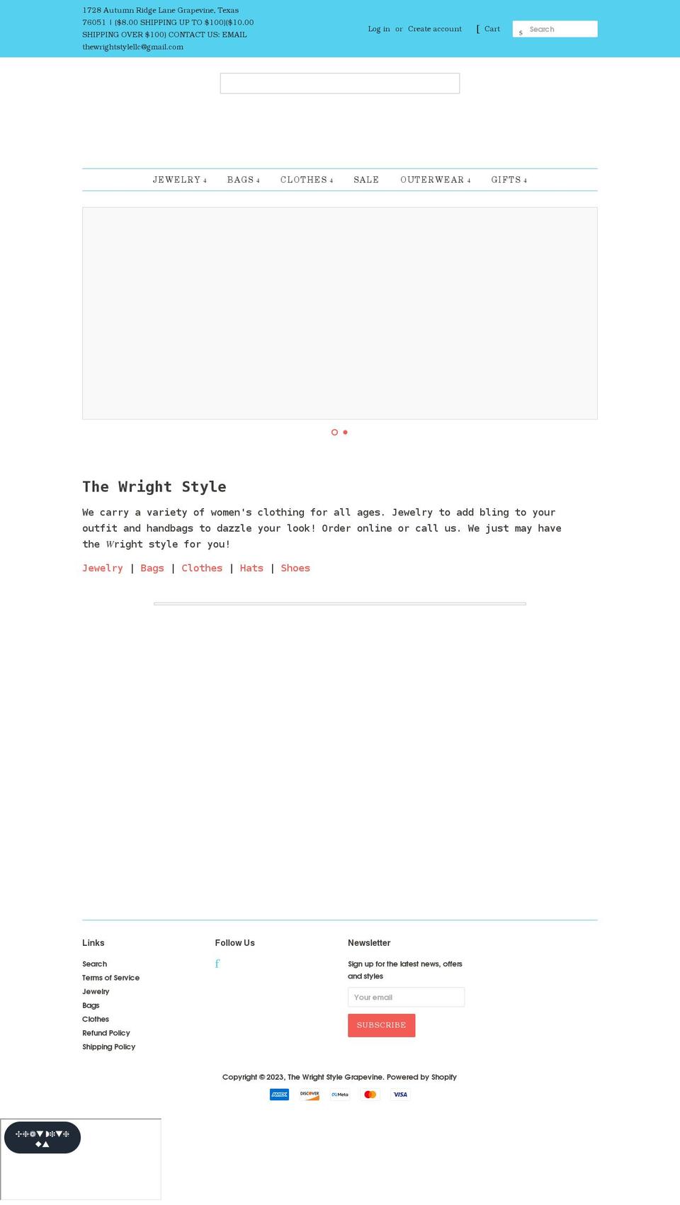 thewrightstyle.net shopify website screenshot