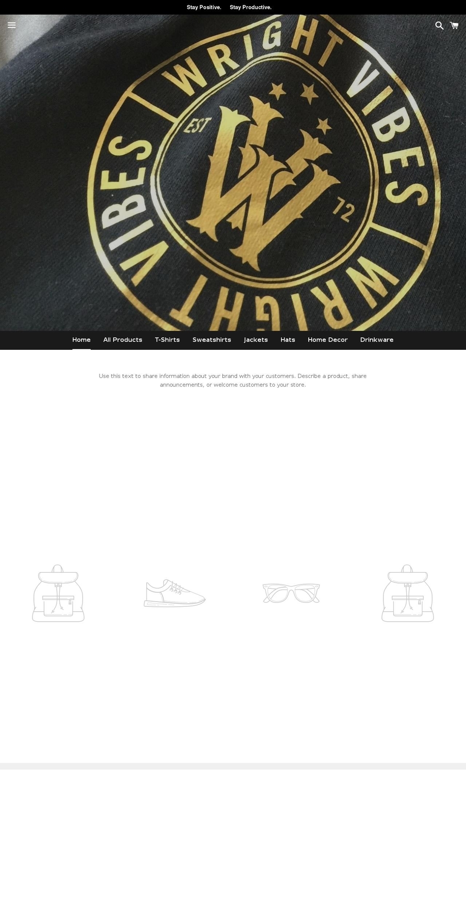 thewrightvibes.com shopify website screenshot
