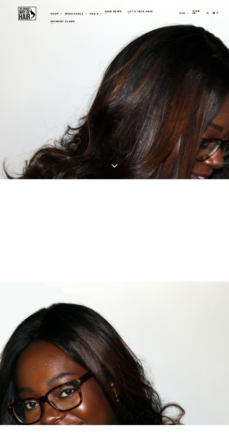 thewrightwayofhair.com shopify website screenshot