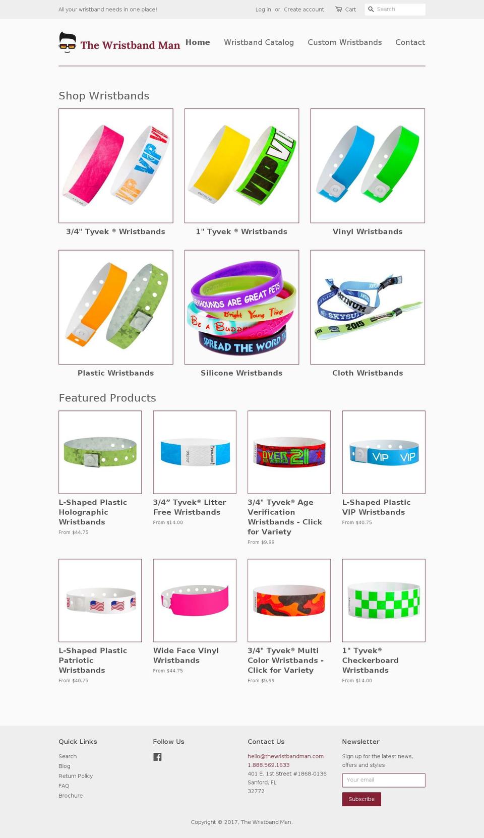 thewristbandman.com shopify website screenshot