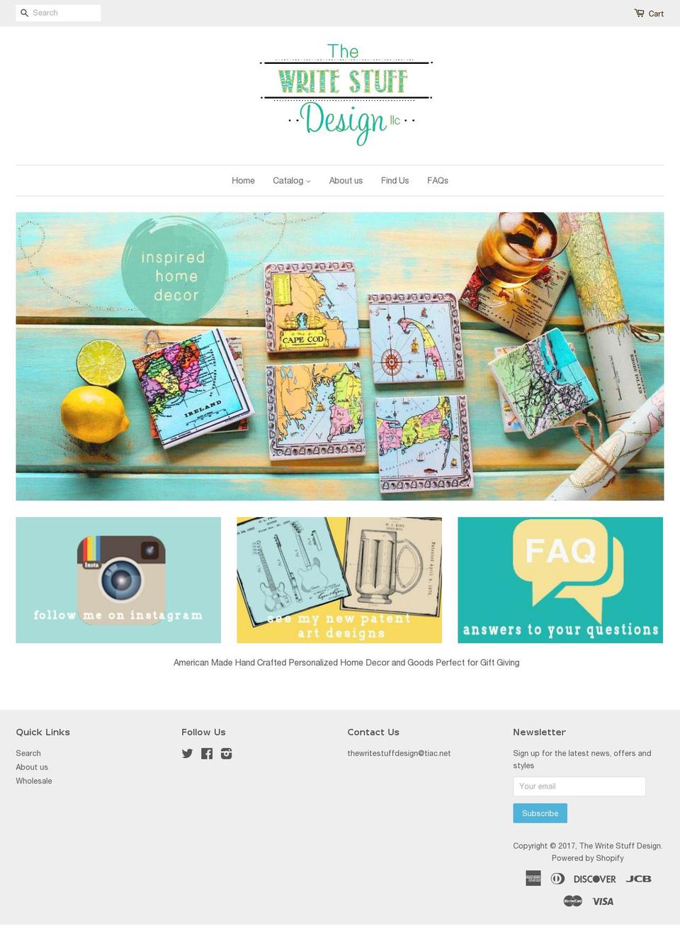 thewritestuffdesign.com shopify website screenshot