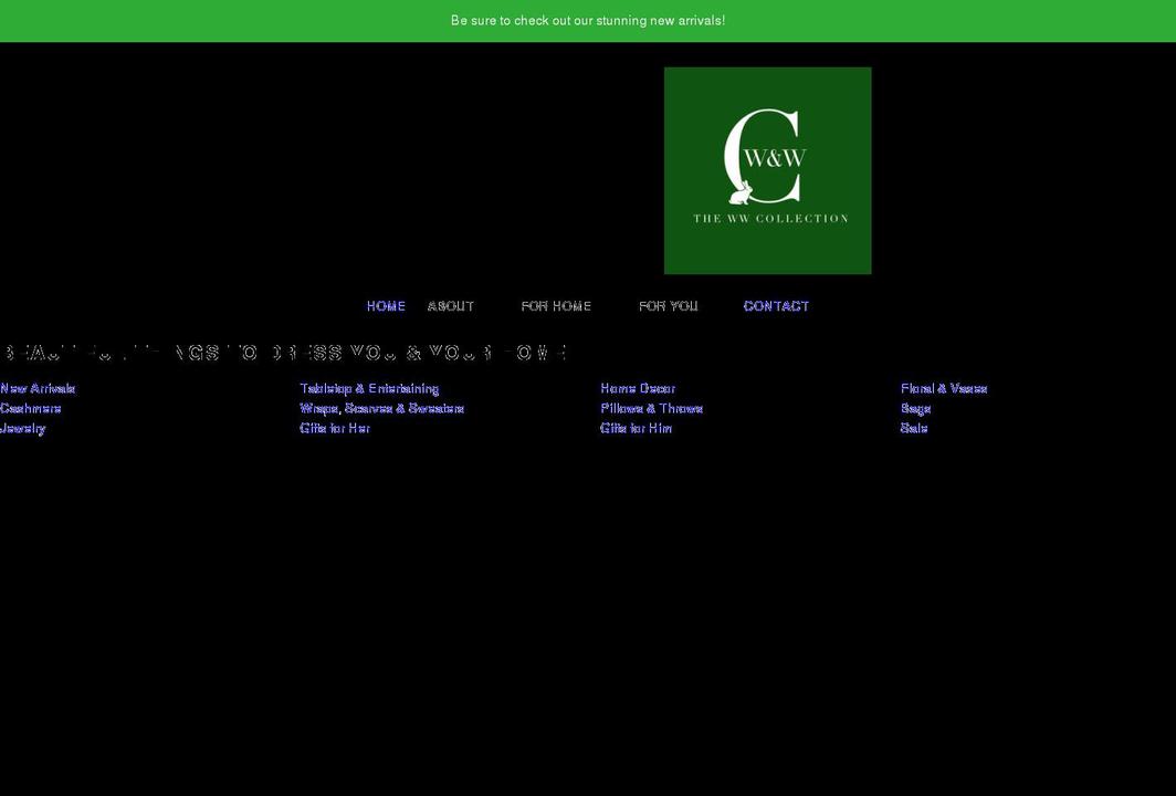 thewwcollection.com shopify website screenshot