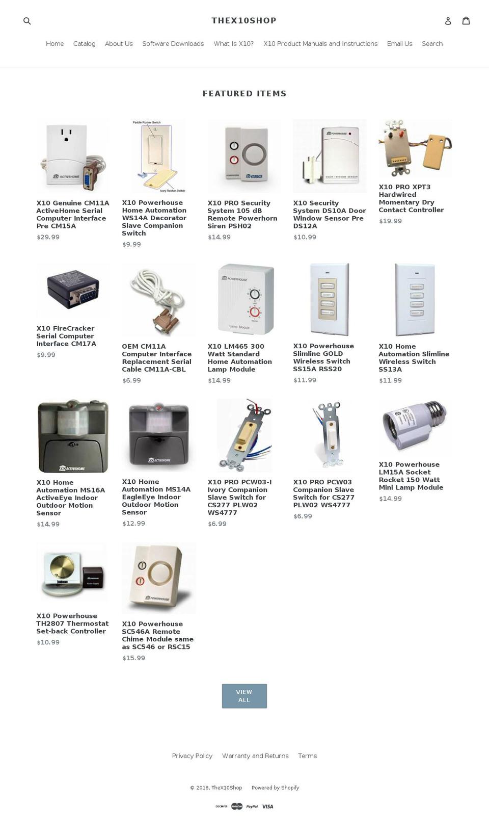 thex10shop.com shopify website screenshot