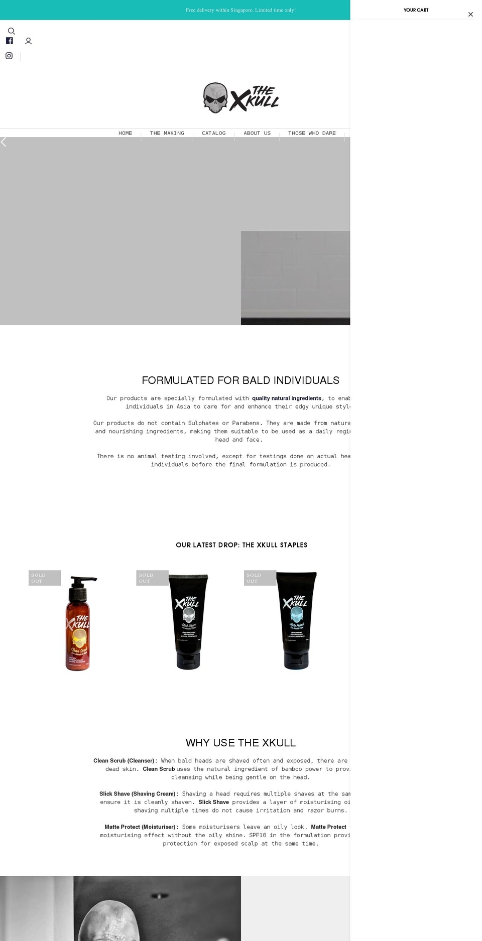 thexkull.com shopify website screenshot