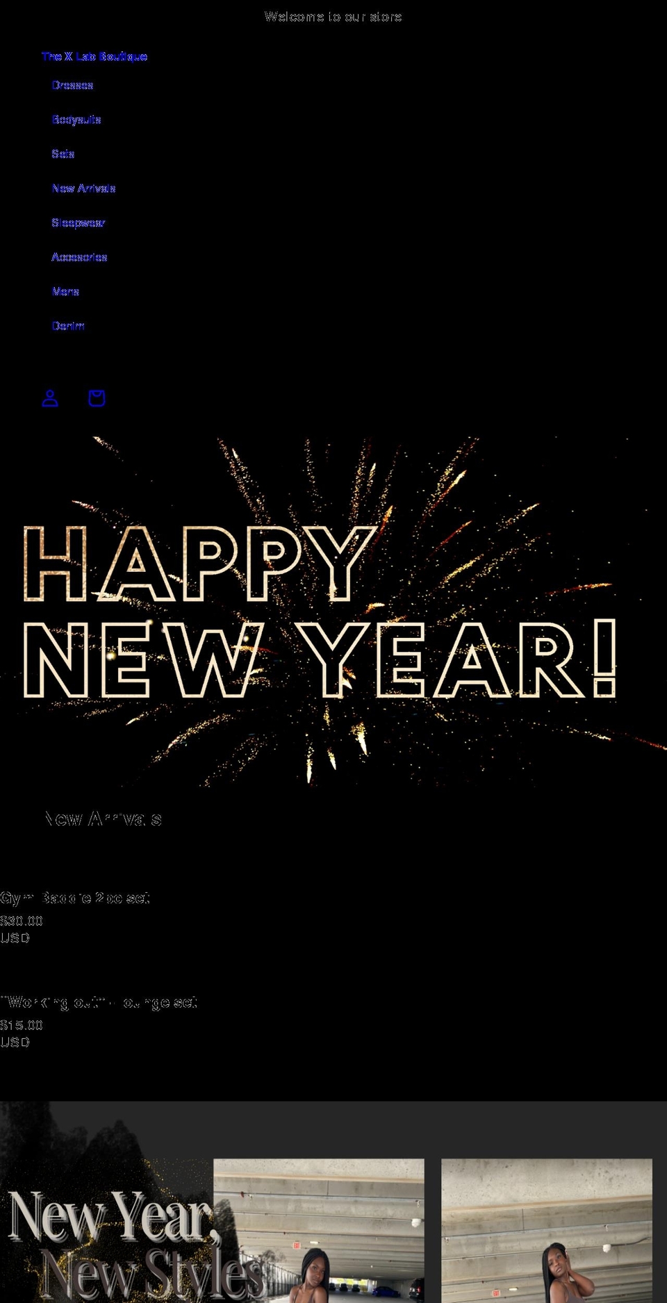 thexlabboutique.com shopify website screenshot