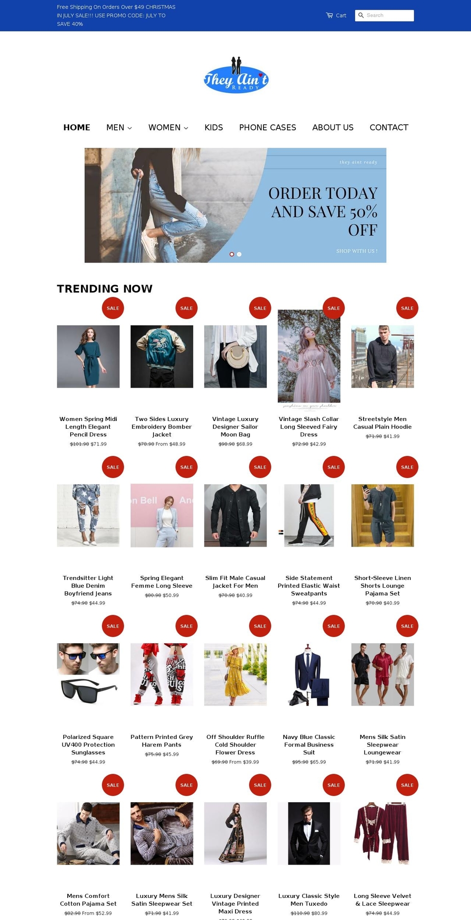 theyaintready.com — Shopify storefront screenshot