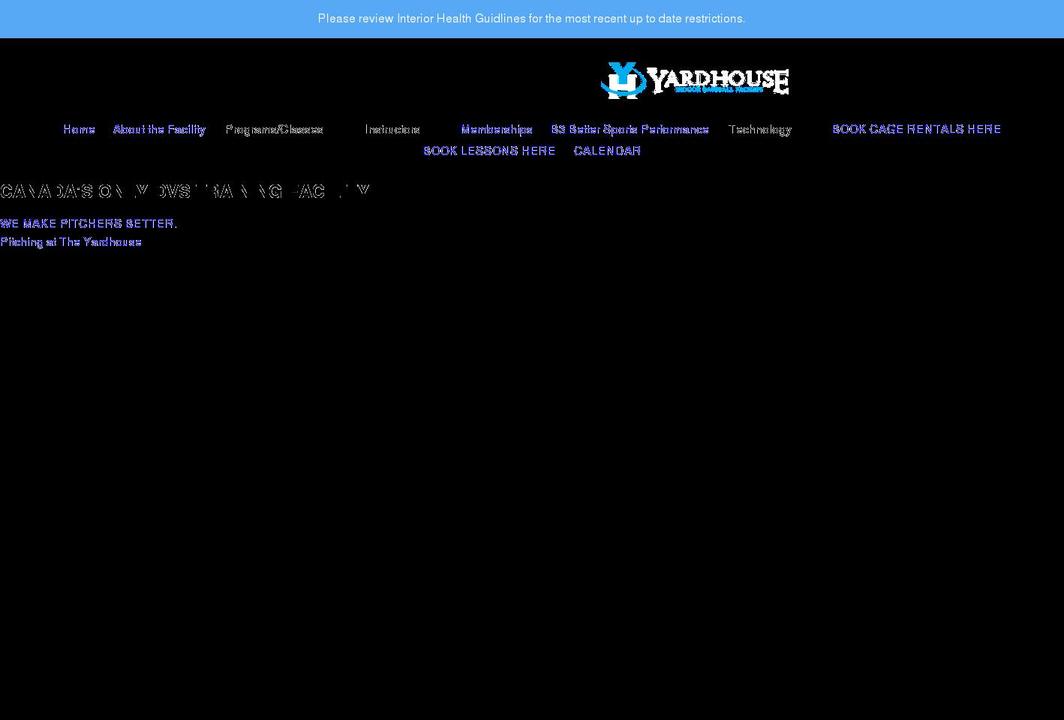 theyardhouse.ca shopify website screenshot