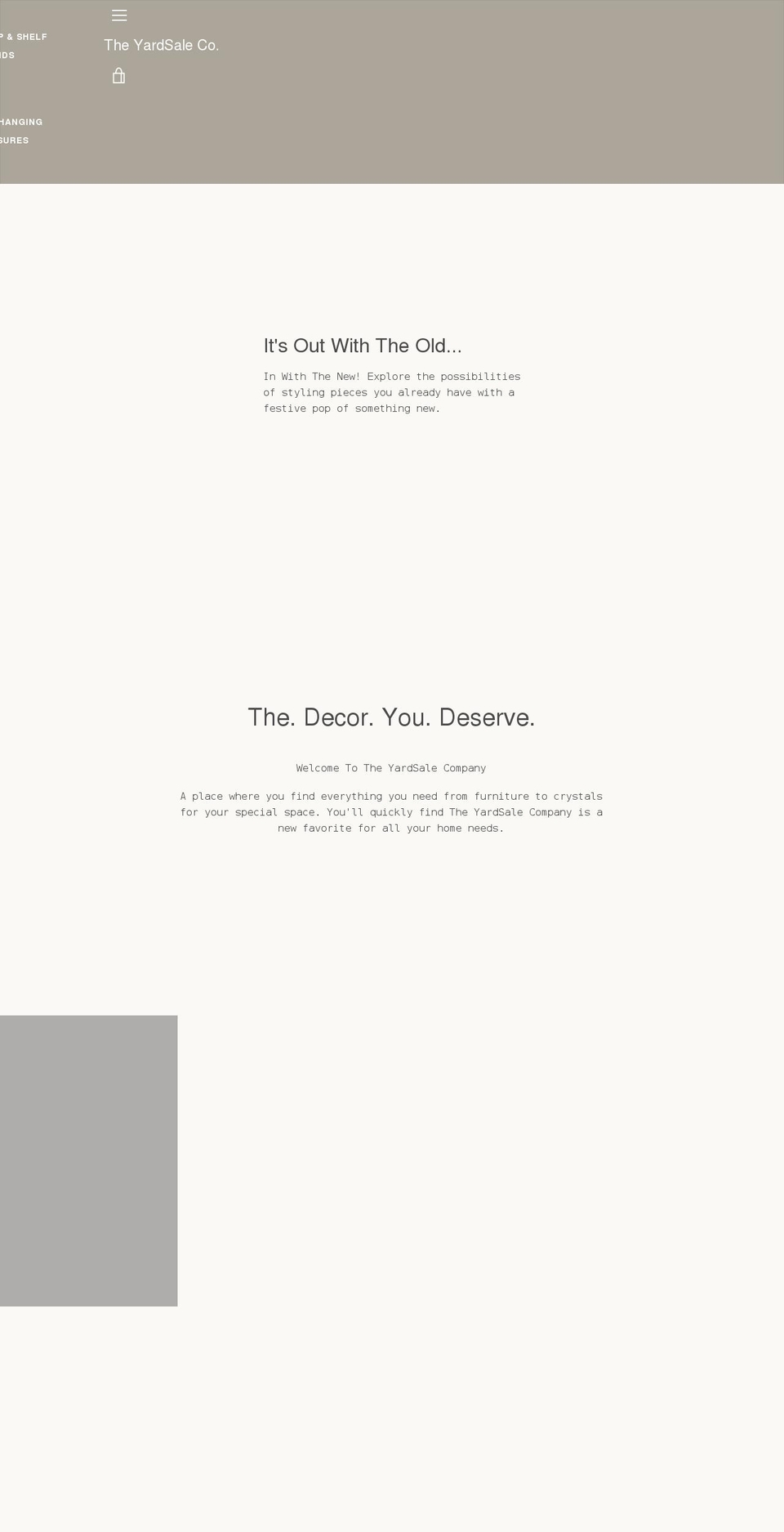 theyardsaleco.com shopify website screenshot