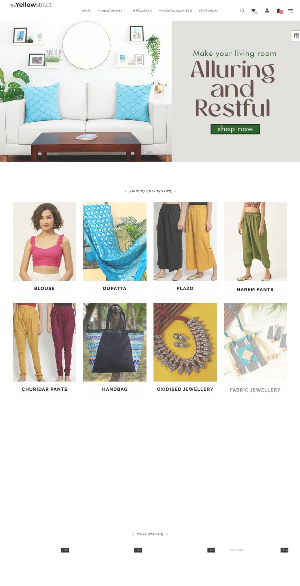 theyellowstreet.com shopify website screenshot