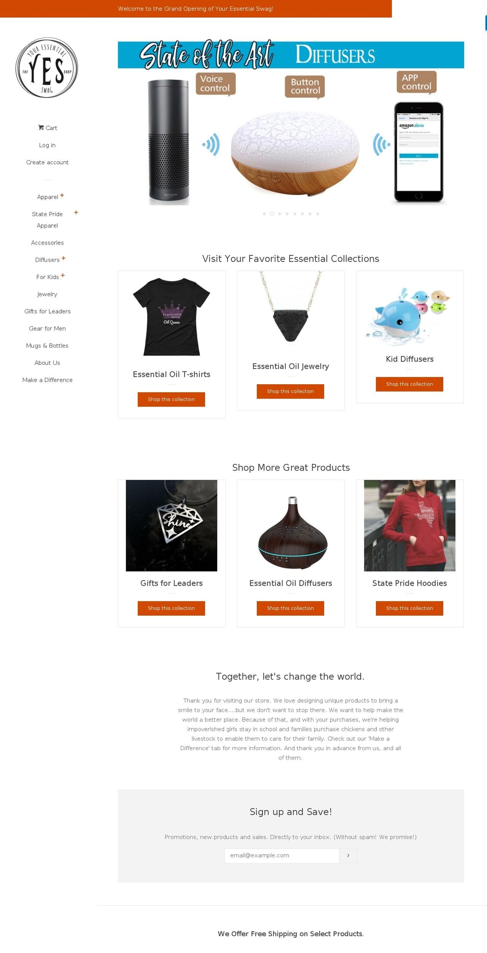 theyesshop.com shopify website screenshot