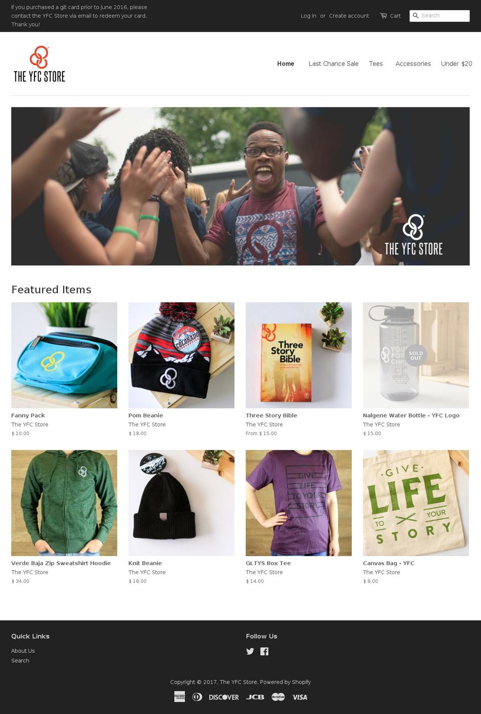 theyfcstore.com shopify website screenshot