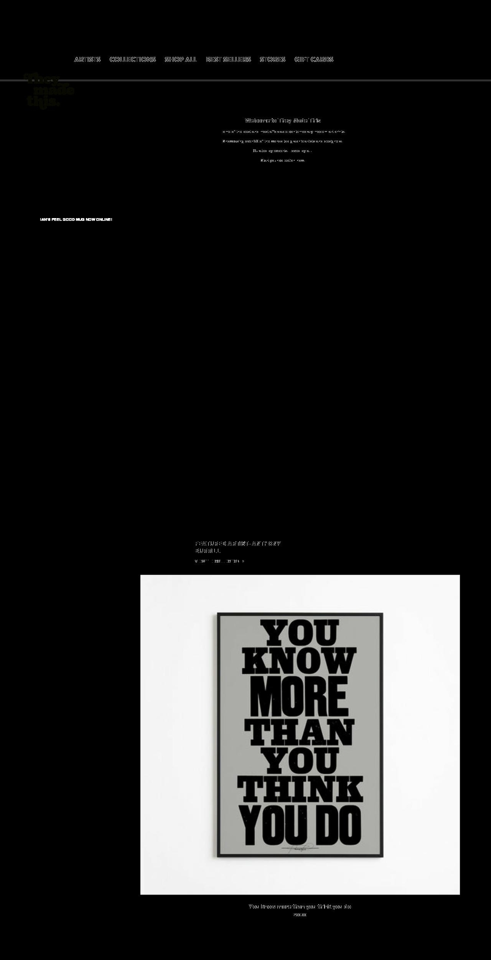 theymadethis.co.uk shopify website screenshot