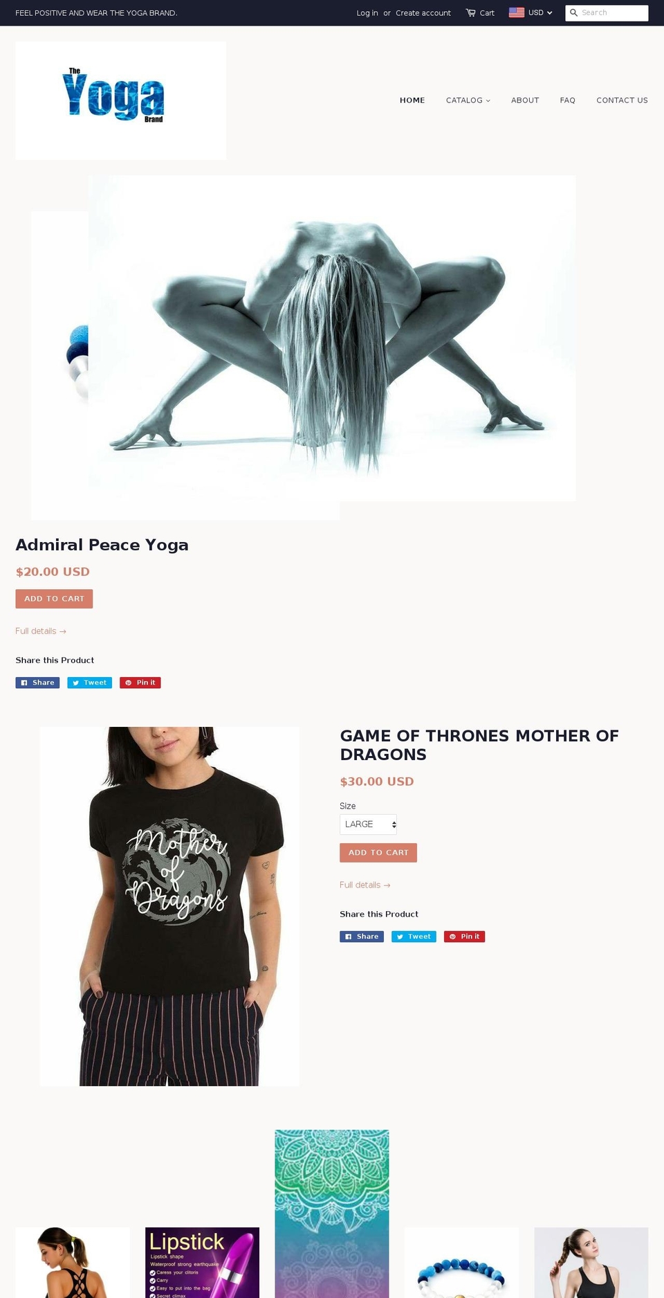 theyogabrand.com shopify website screenshot