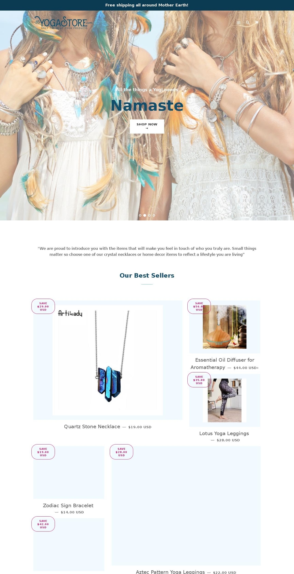 theyogastore.com shopify website screenshot
