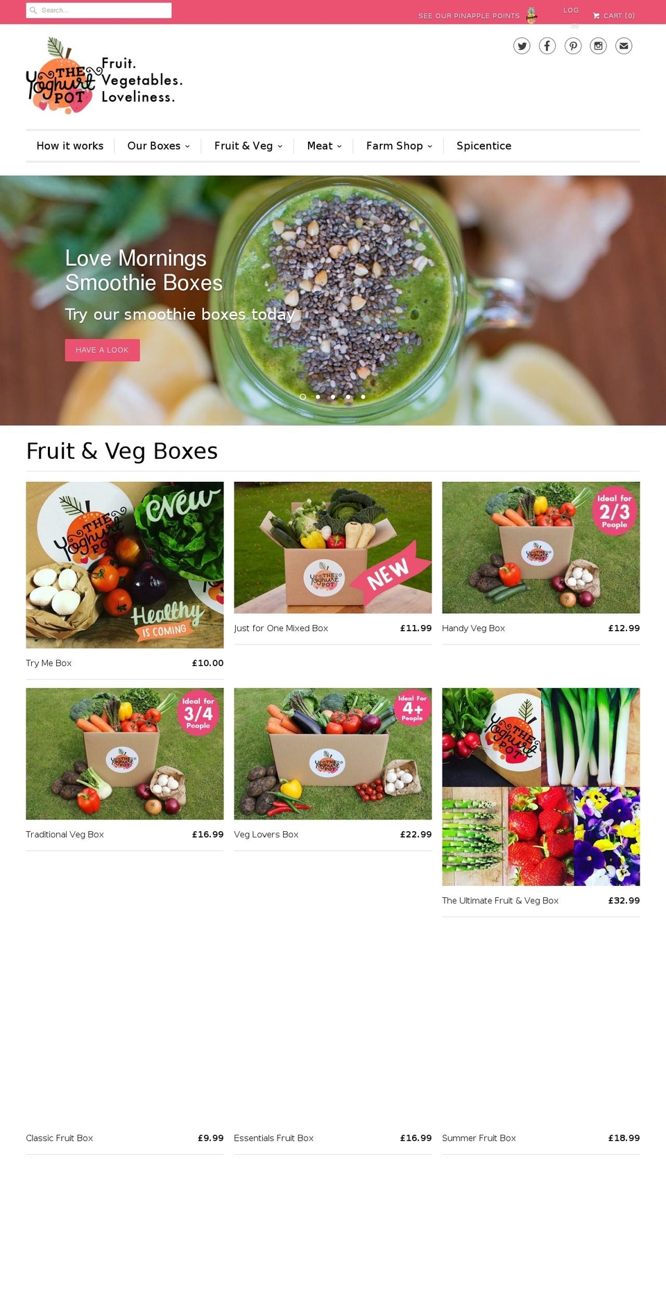 theyoghurtpot.com — Shopify storefront screenshot