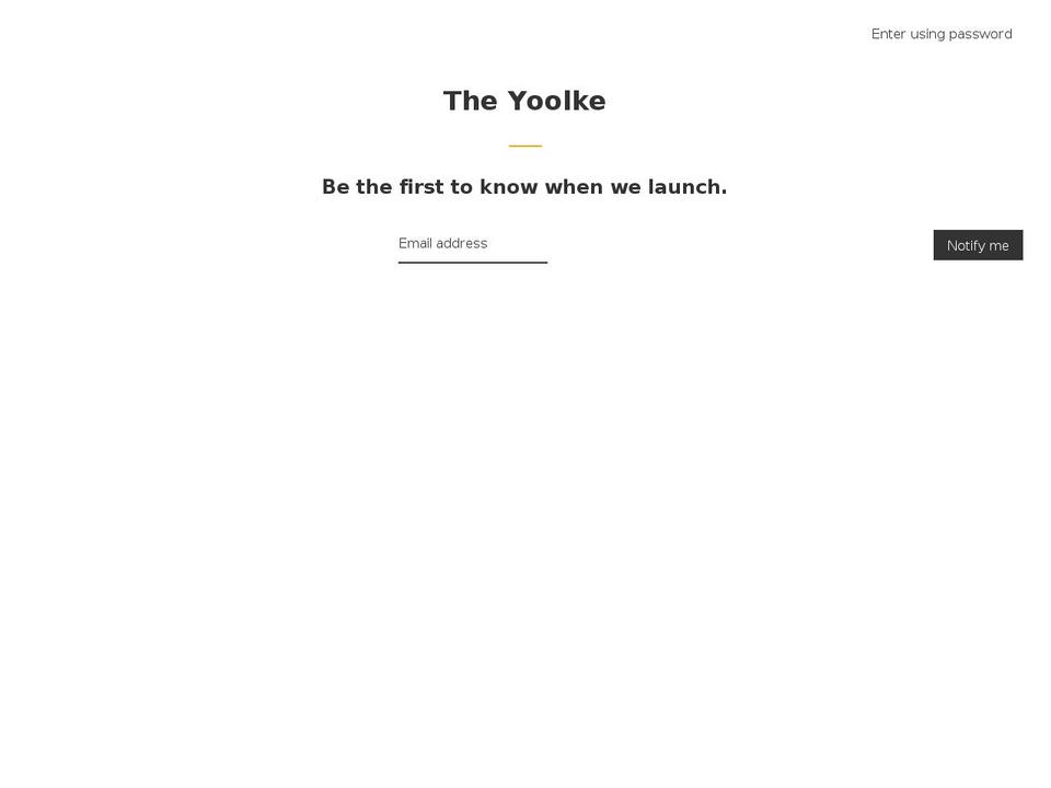 Editorial Shopify theme site example theyoolke.com