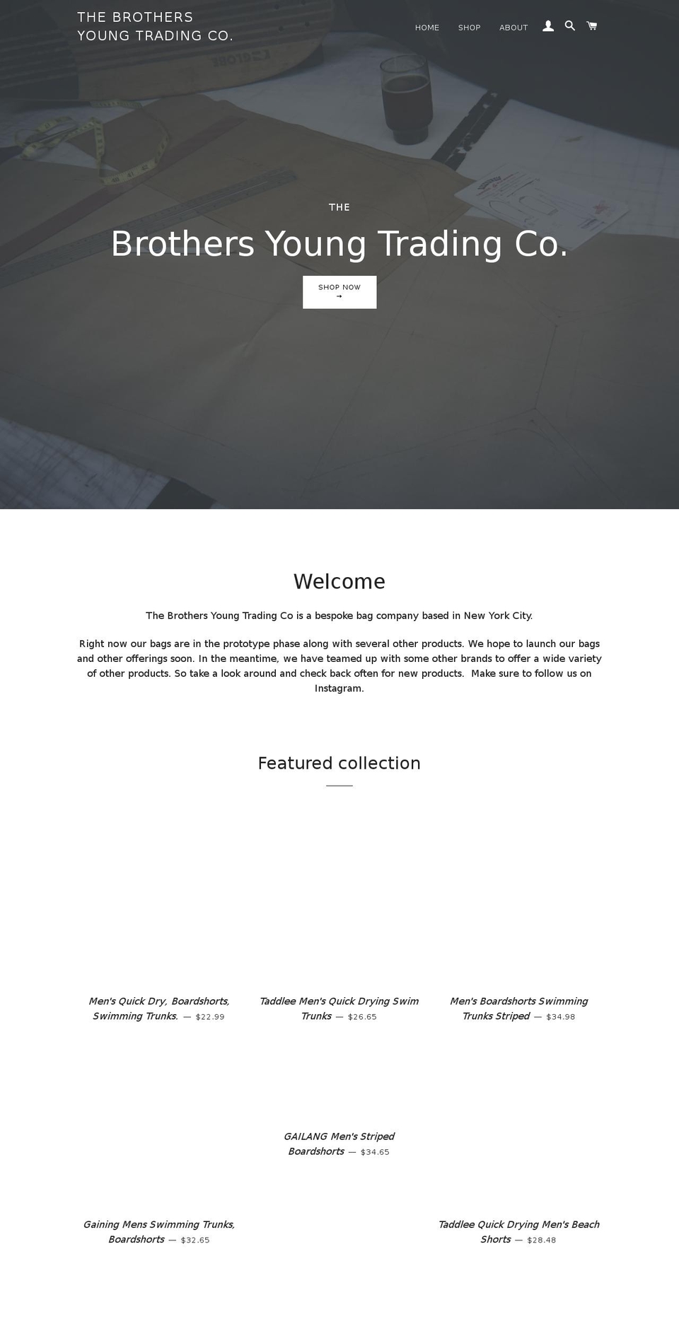 theyoungblackbrewery.com — Shopify storefront screenshot
