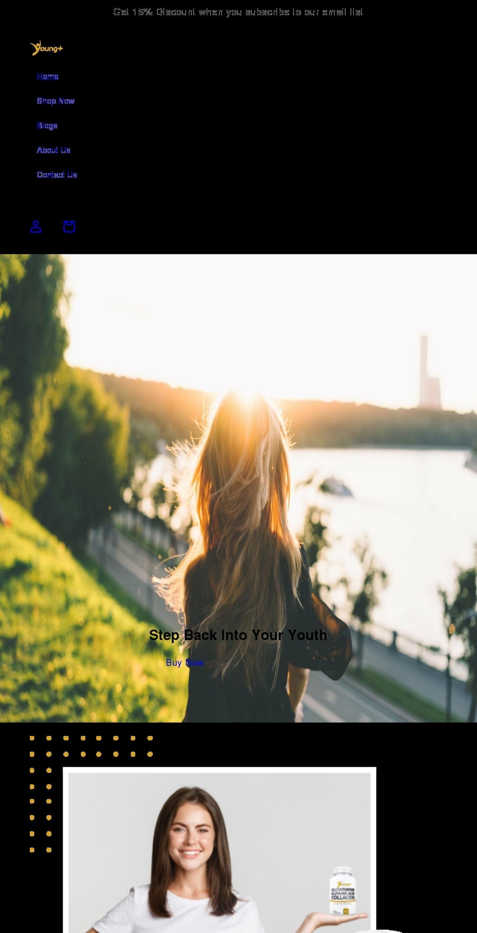theyoungplus.com shopify website screenshot
