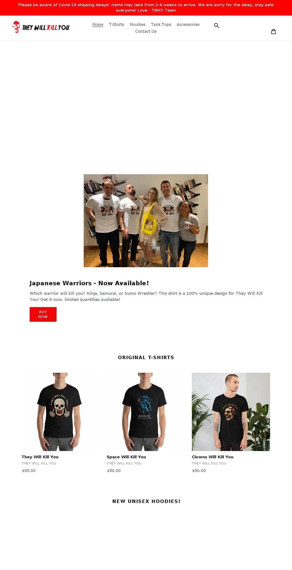 theywillkillyou.com shopify website screenshot