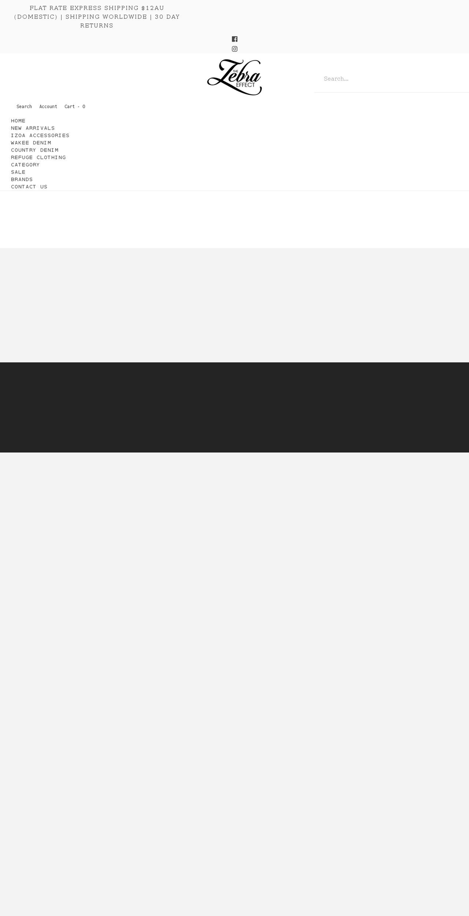 thezebraeffect.com.au shopify website screenshot