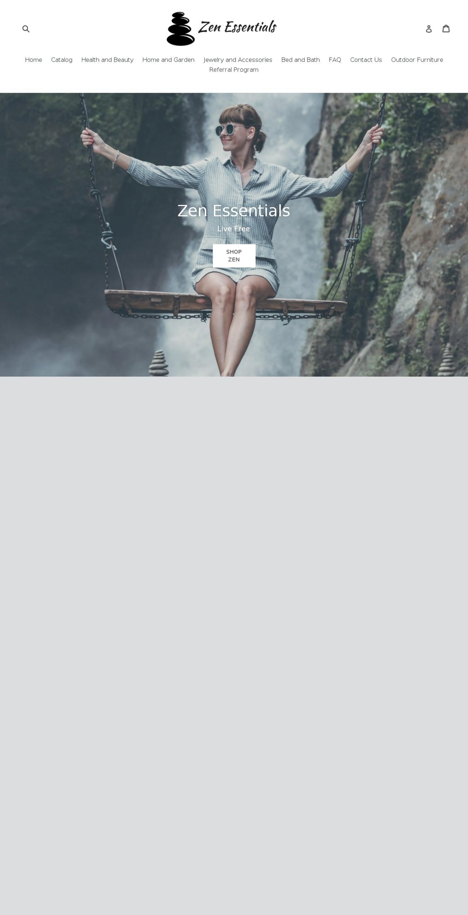 thezenessentials.com — Shopify storefront screenshot