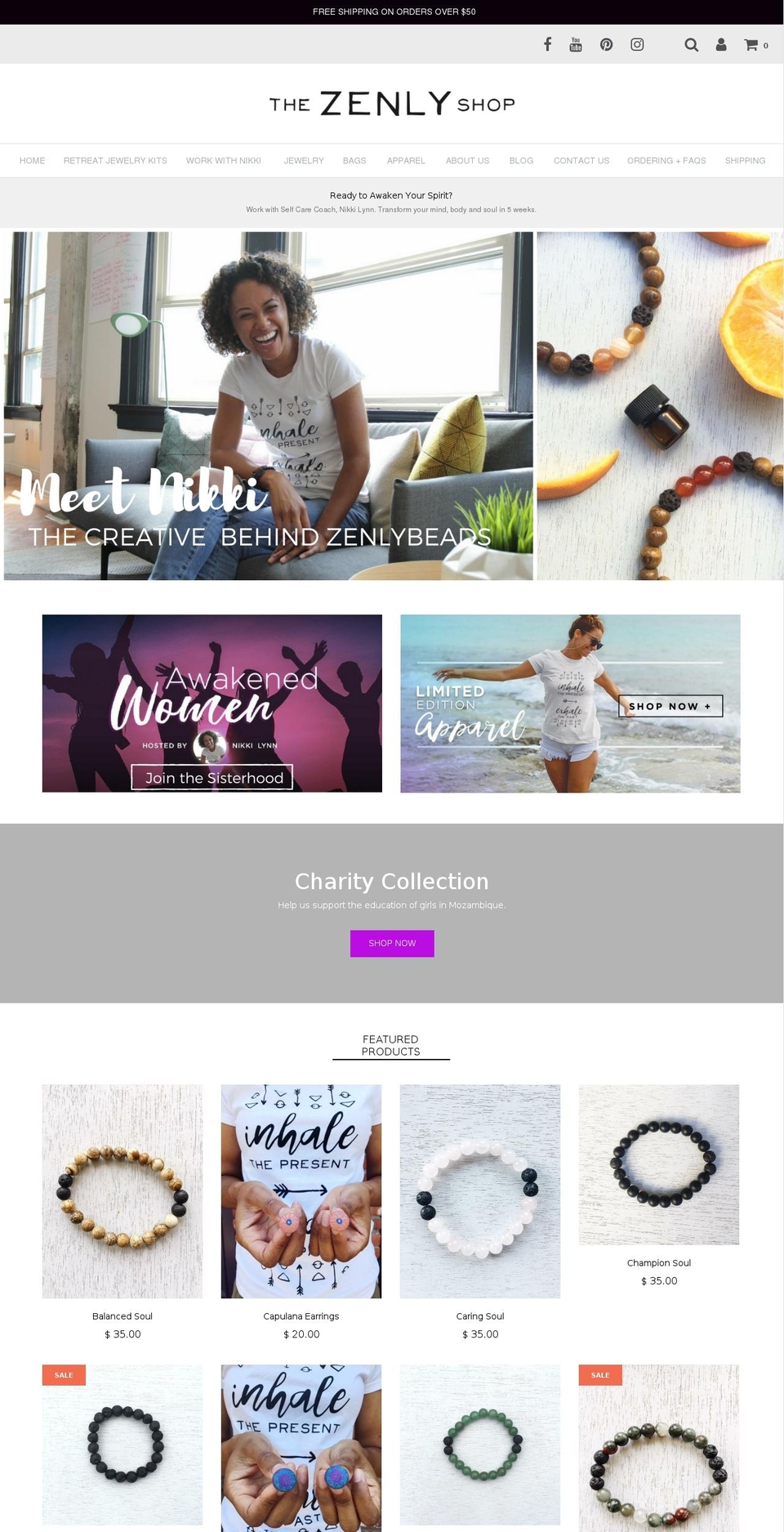 thezenlyshop.com shopify website screenshot
