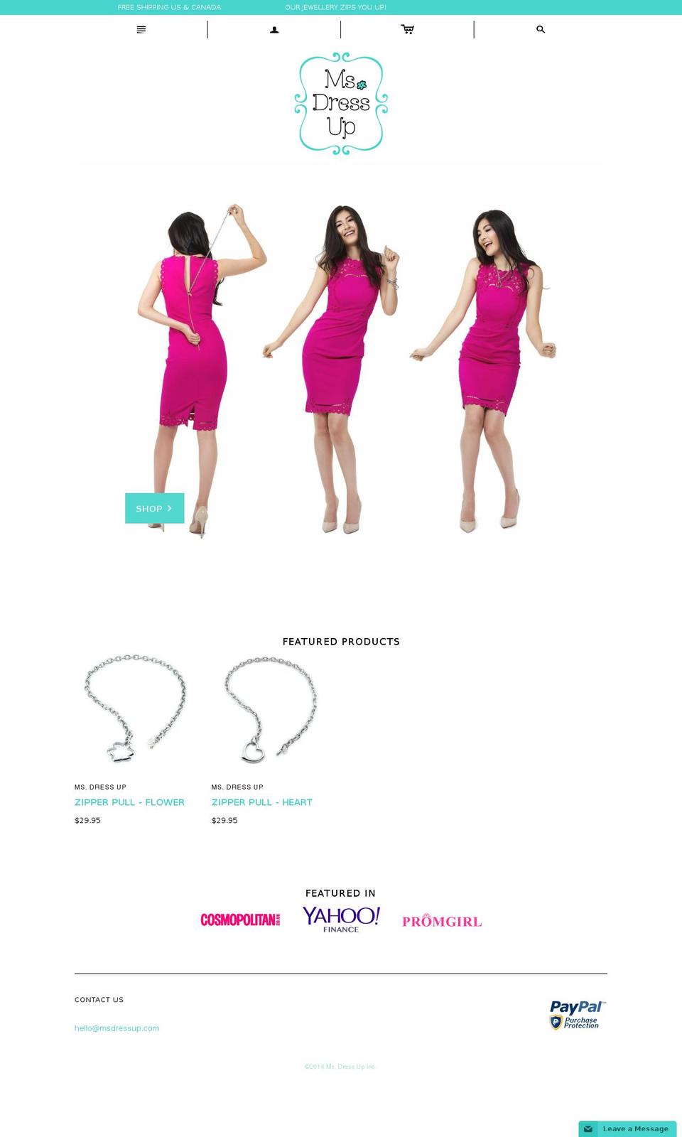 thezipperpull.com — Shopify storefront screenshot