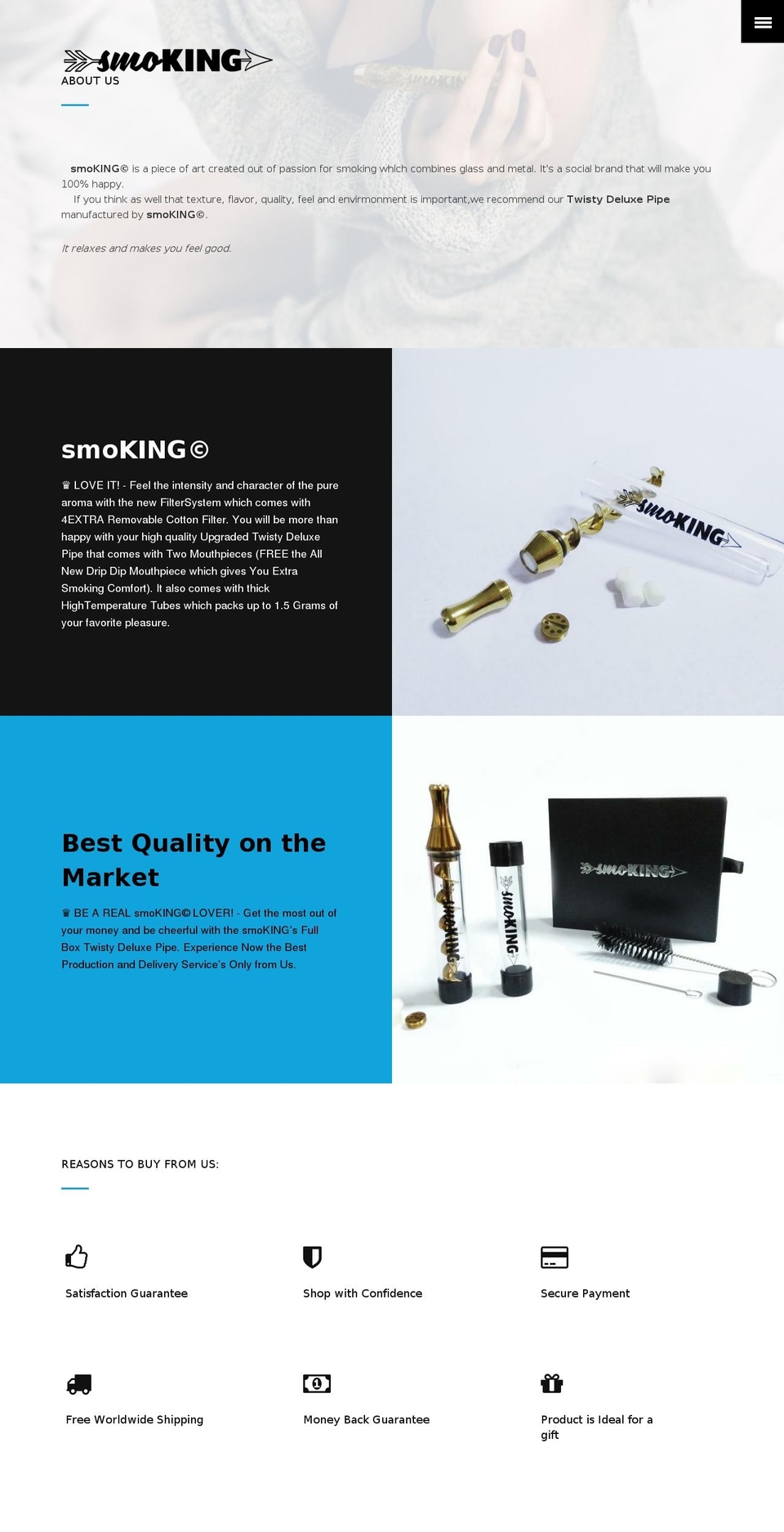 thezmoking.com — Shopify storefront screenshot