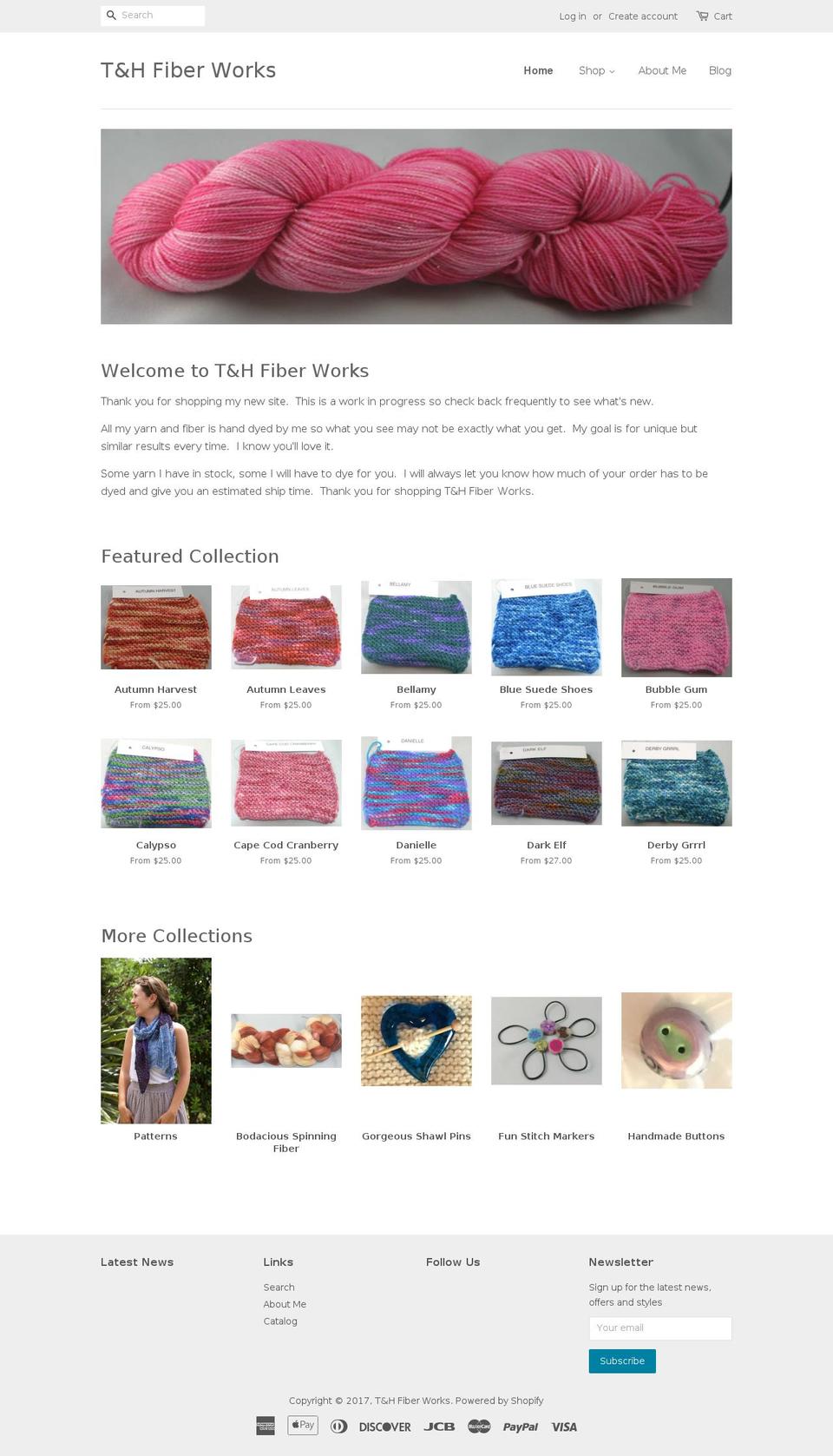 thfiberworks.com shopify website screenshot