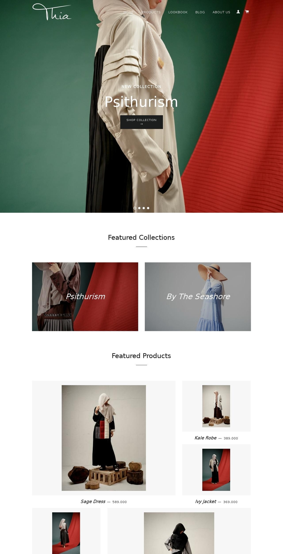 thialabel.com shopify website screenshot