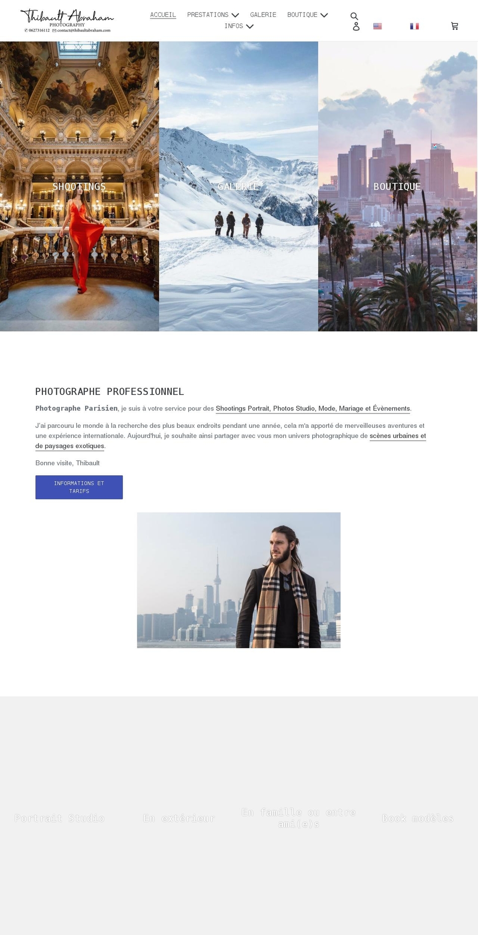 thibaultabraham.com shopify website screenshot