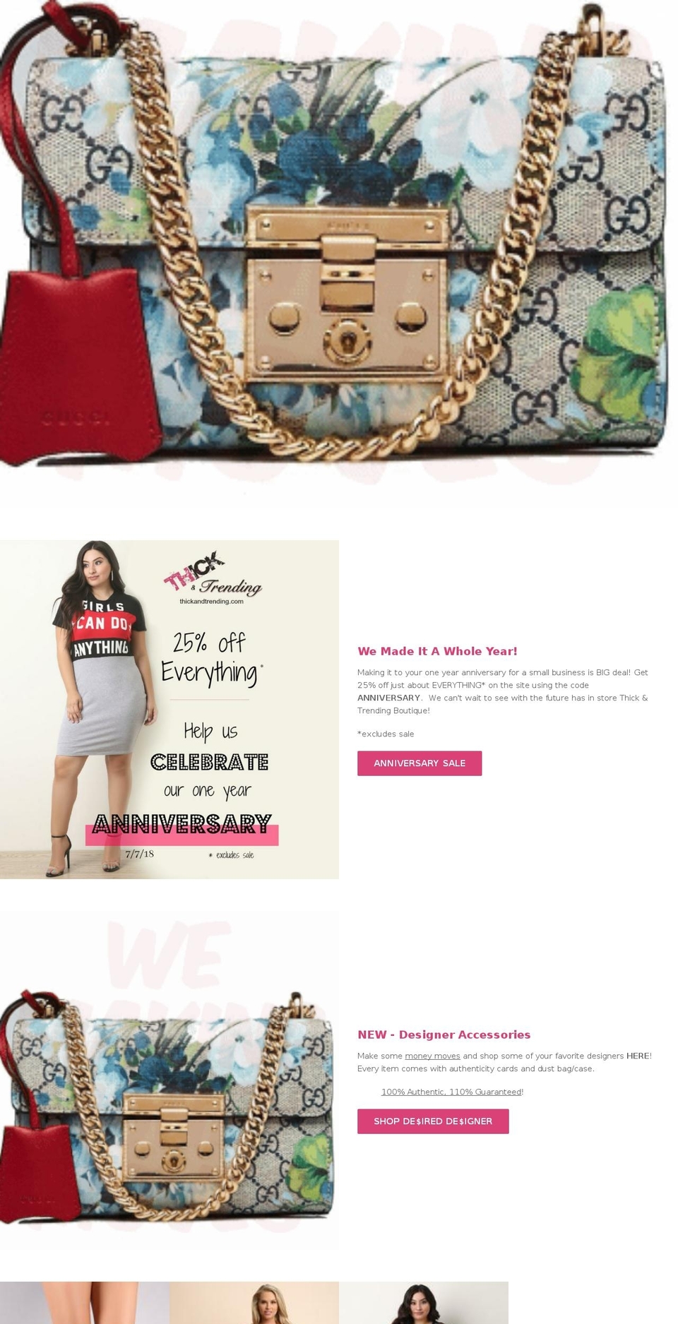 thickandtrending.com — Shopify storefront screenshot