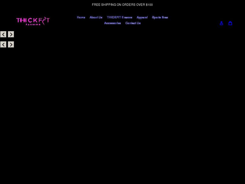 thickfitfashion.com shopify website screenshot