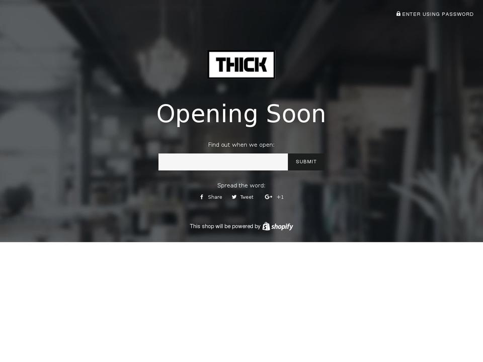 thickstore.com shopify website screenshot