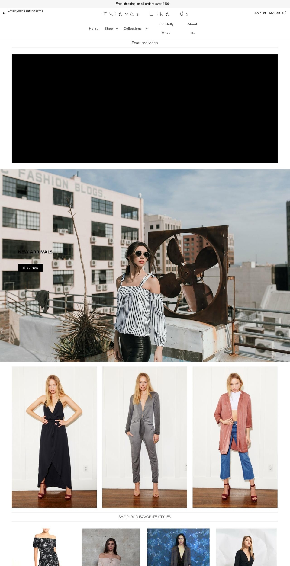 Copy of Vantage Shopify theme site example thieveslikeusapparel.com