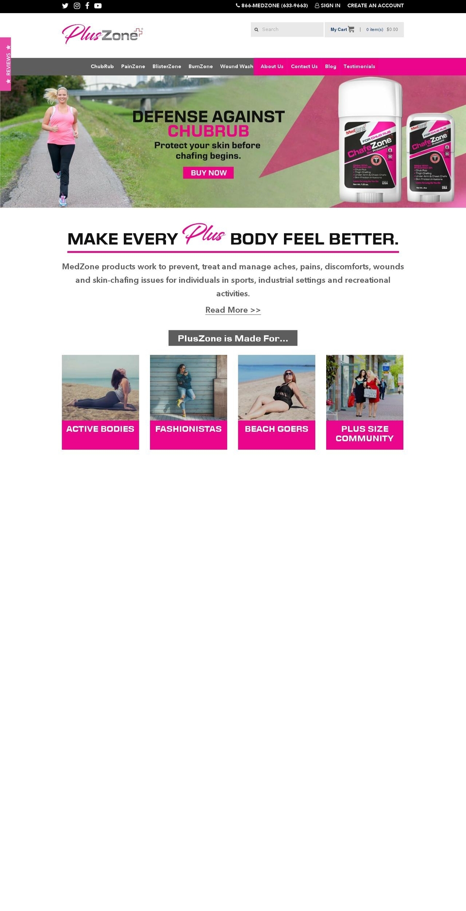 thighrub.com shopify website screenshot