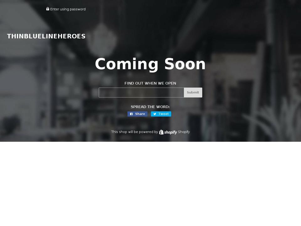 thinbluelineheroes.com shopify website screenshot