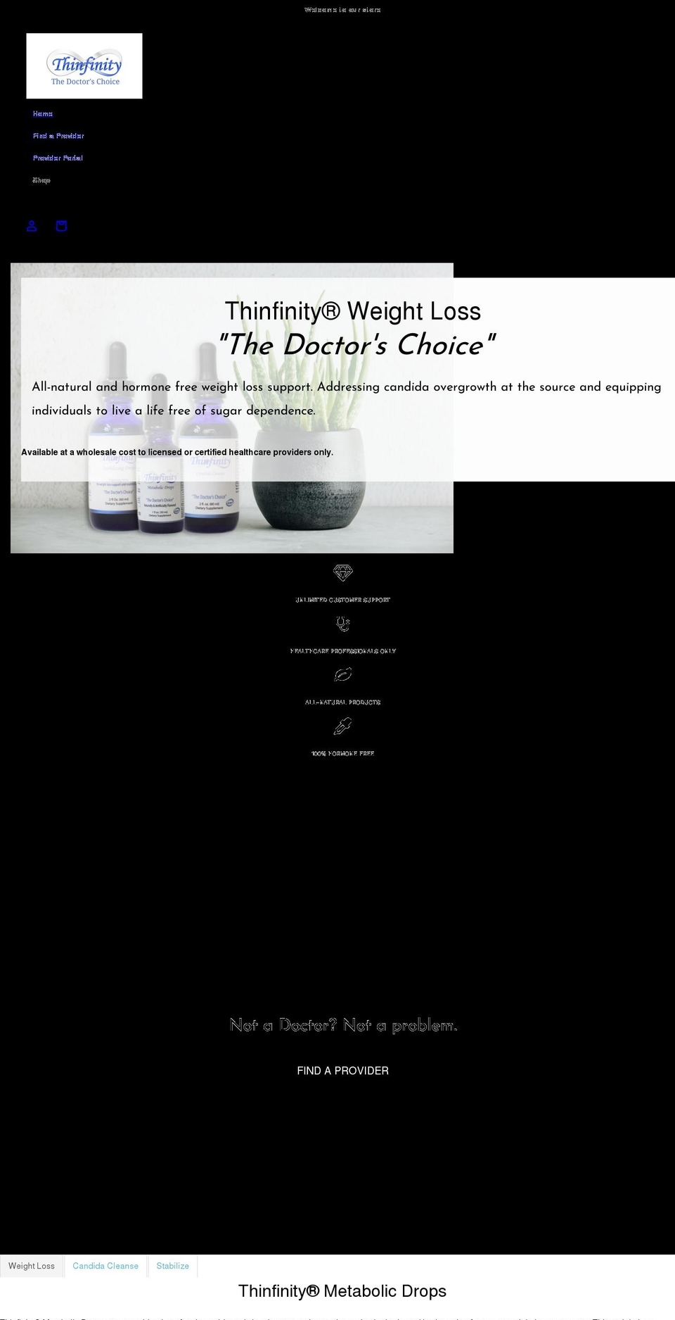 thinfinityweightloss.com shopify website screenshot