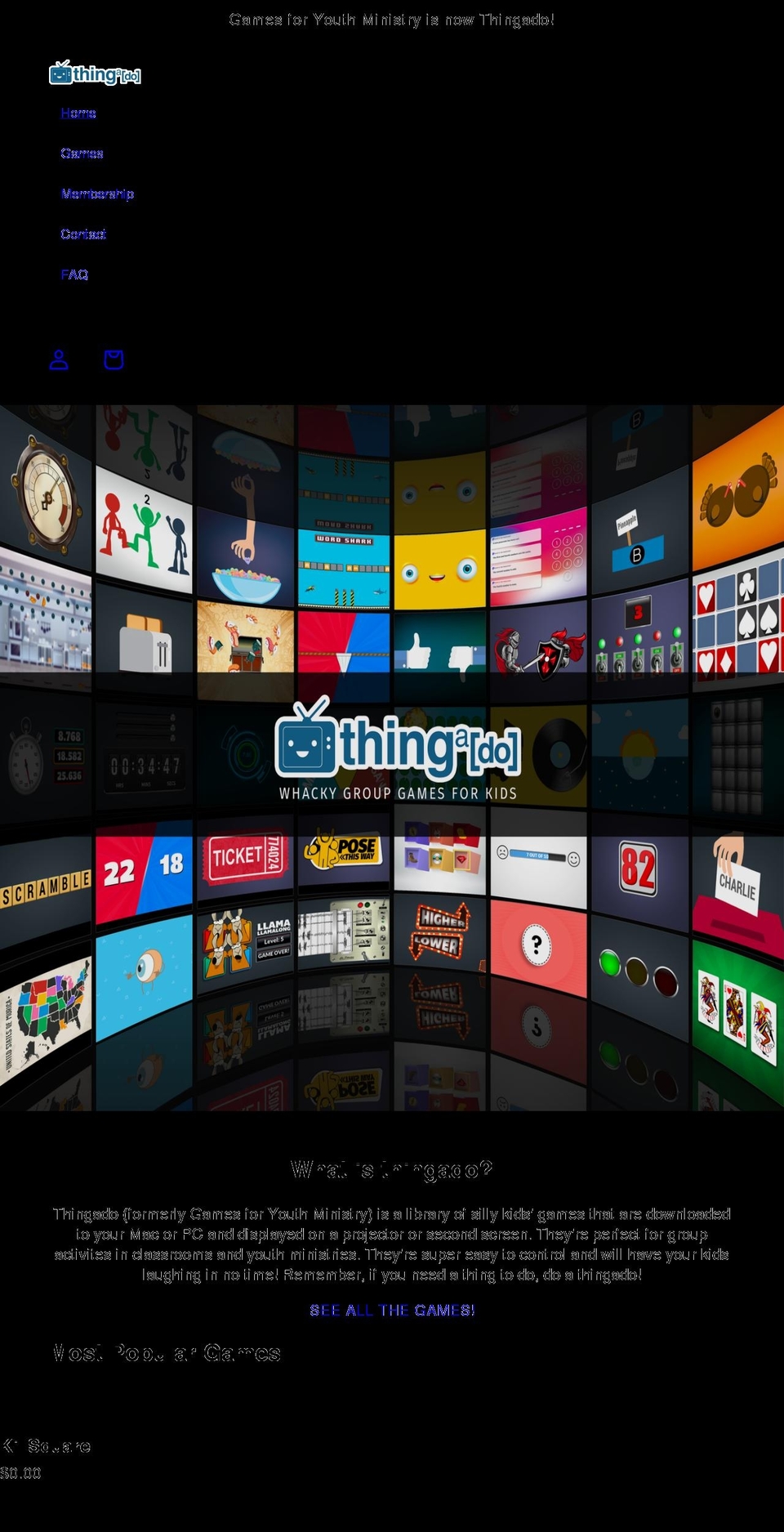 thingado.com shopify website screenshot