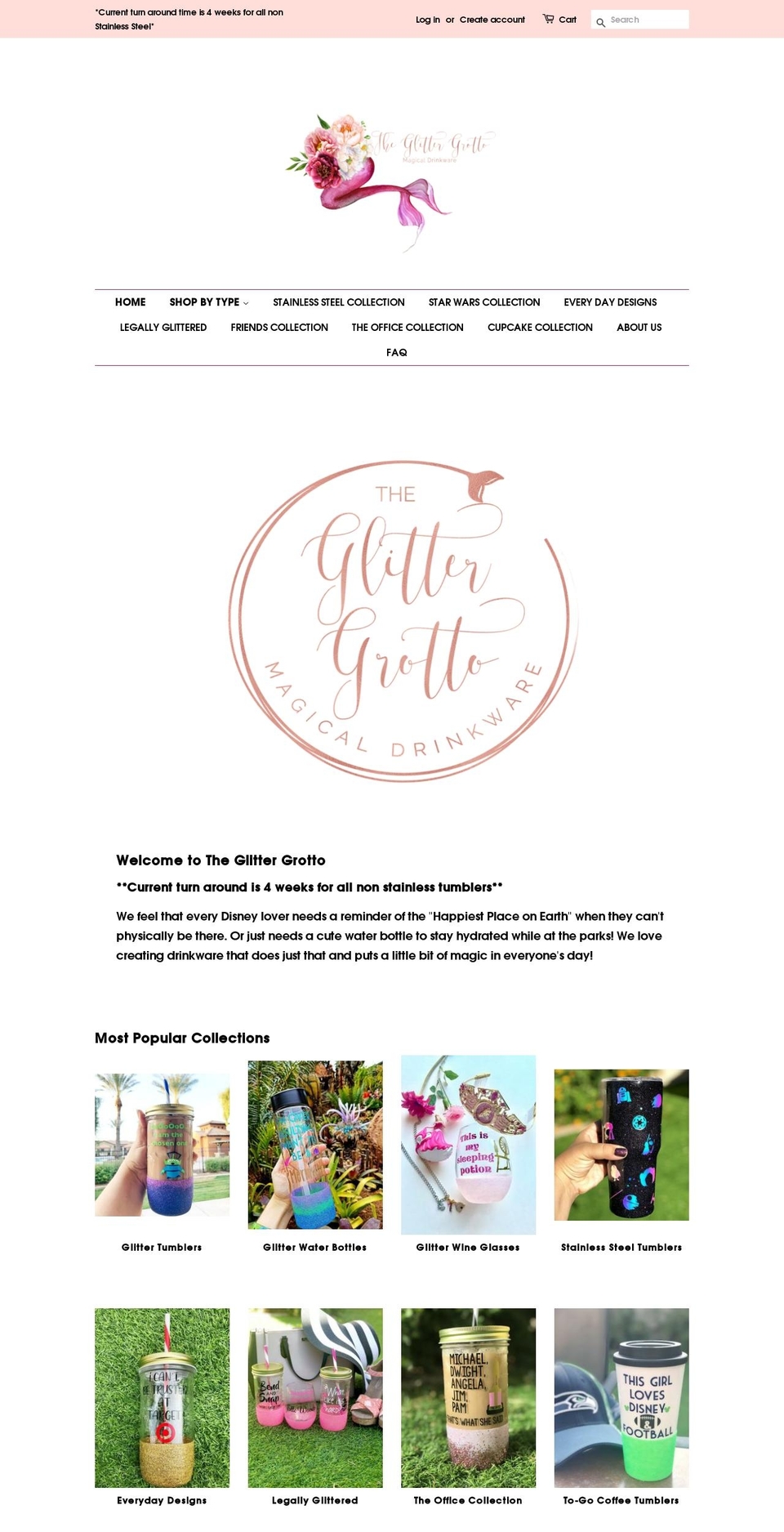 thingamabobsglitterware.com — Shopify storefront screenshot