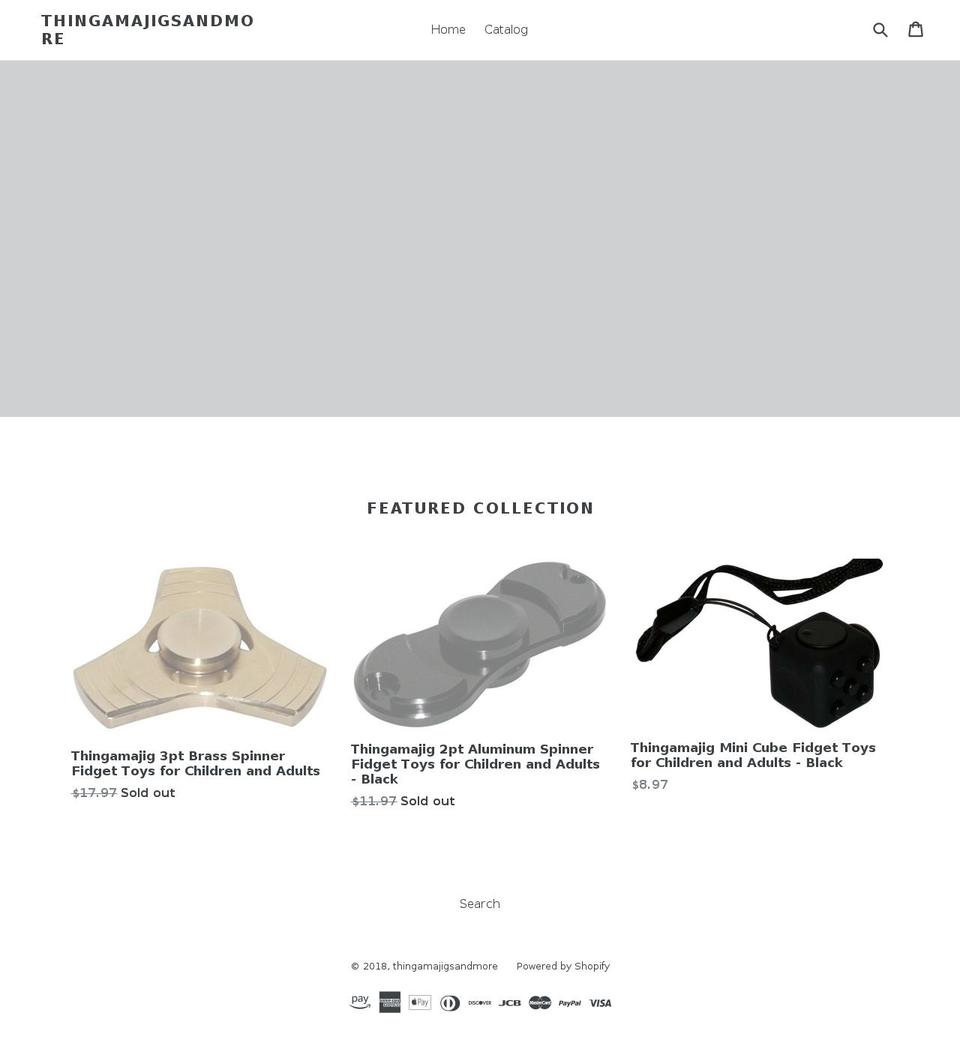 thingamajigsandmore.com — Shopify storefront screenshot
