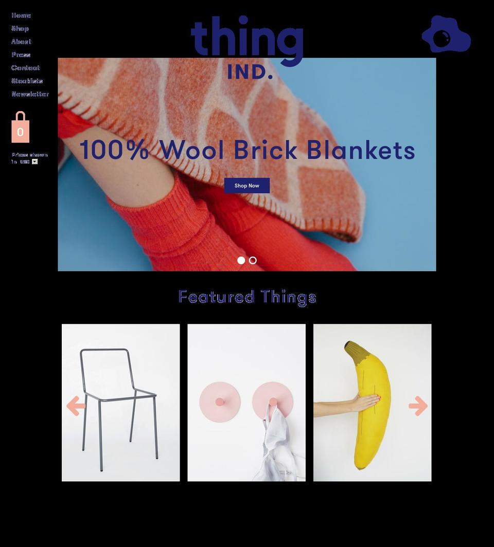 thingindustries.com shopify website screenshot