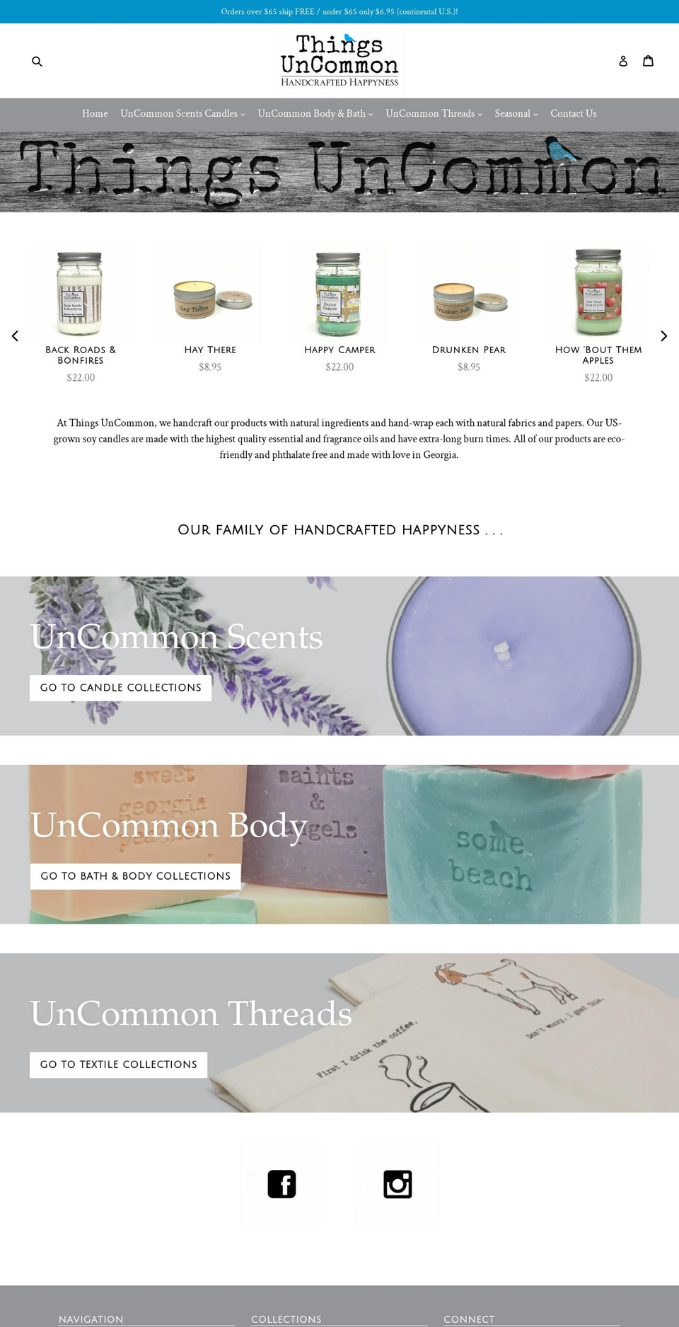 things-uncommon.com shopify website screenshot