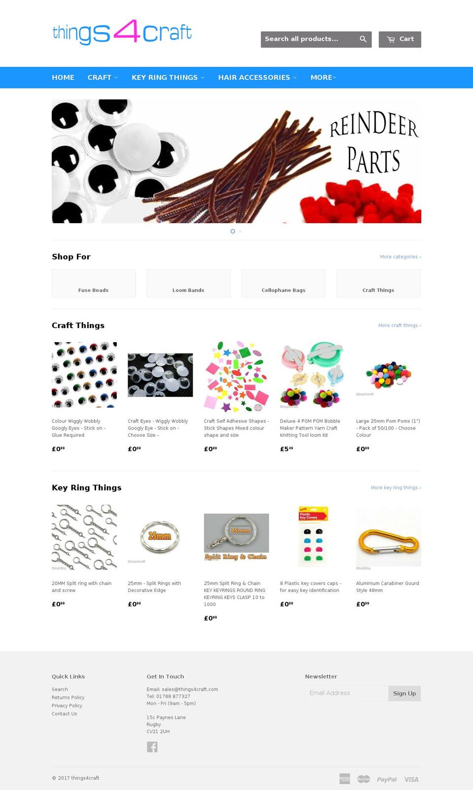 things4craft.com shopify website screenshot