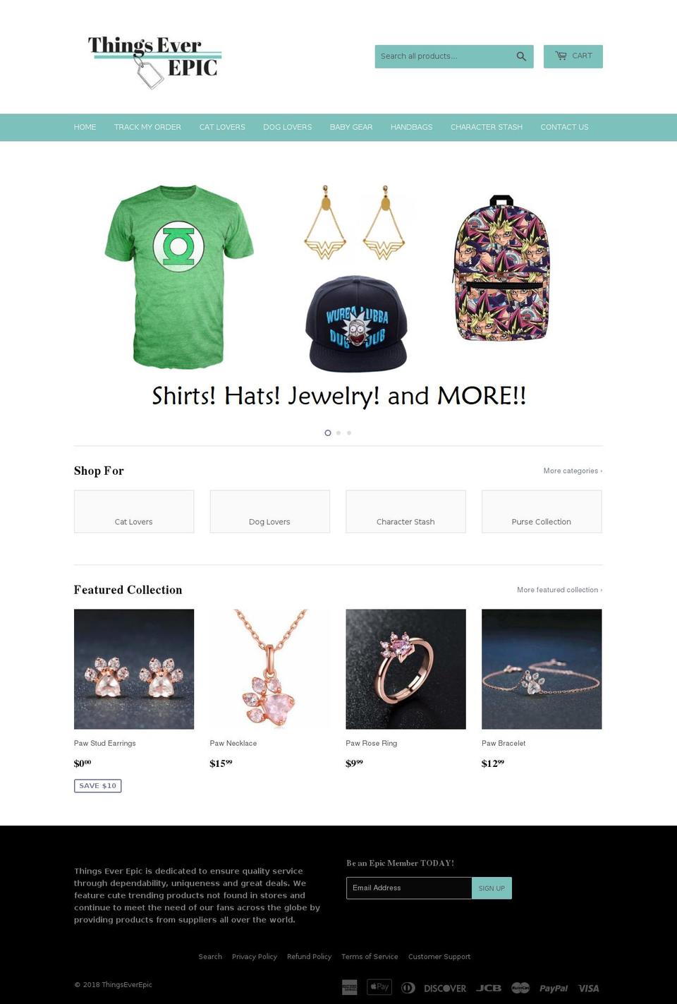 thingseverepic.com — Shopify storefront screenshot
