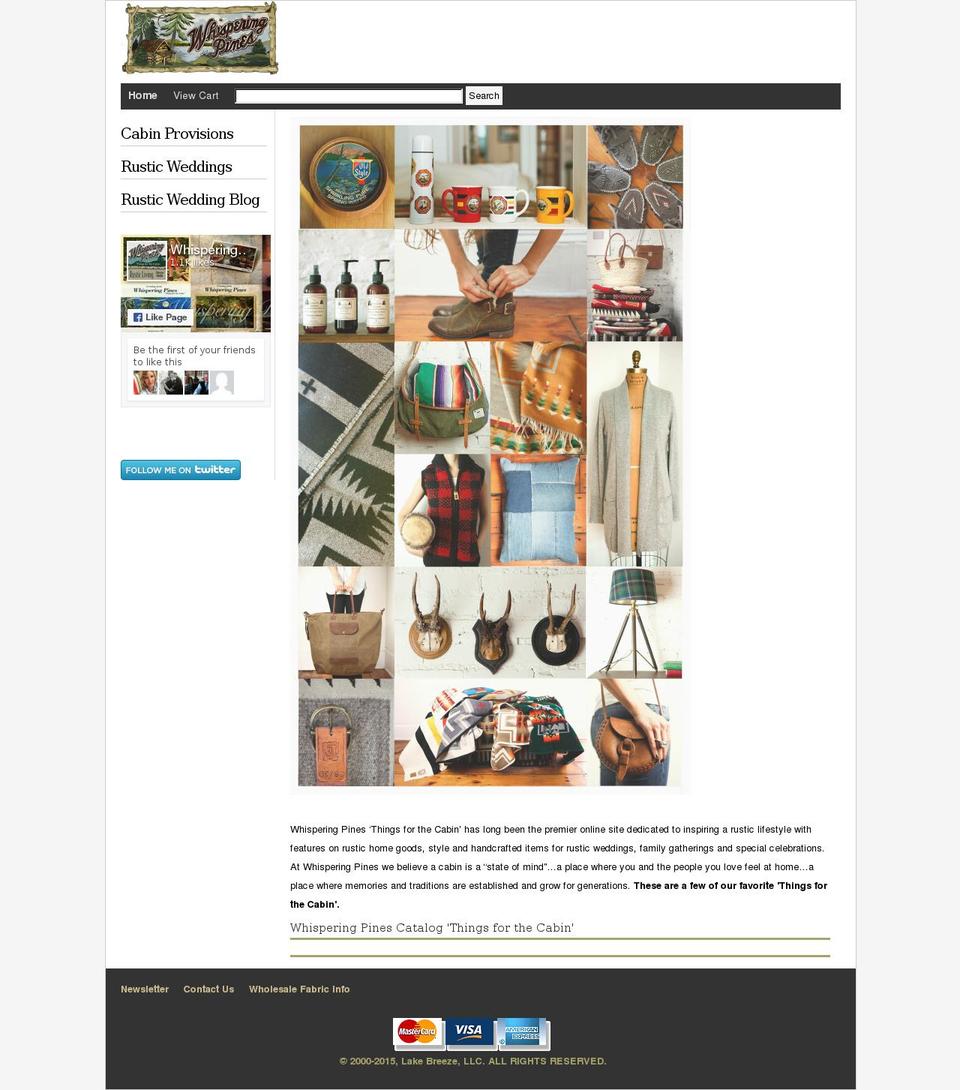 www-whisperingpinescatalog-com-main-2 Shopify theme site example thingsforthecabin.com