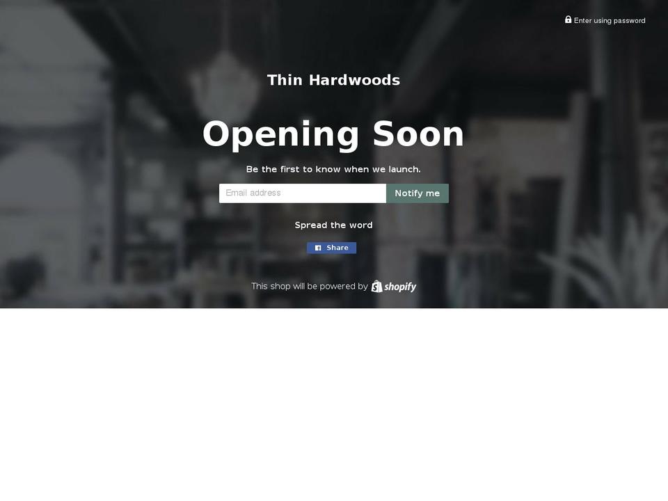 thinhardwoods.com — Shopify storefront screenshot