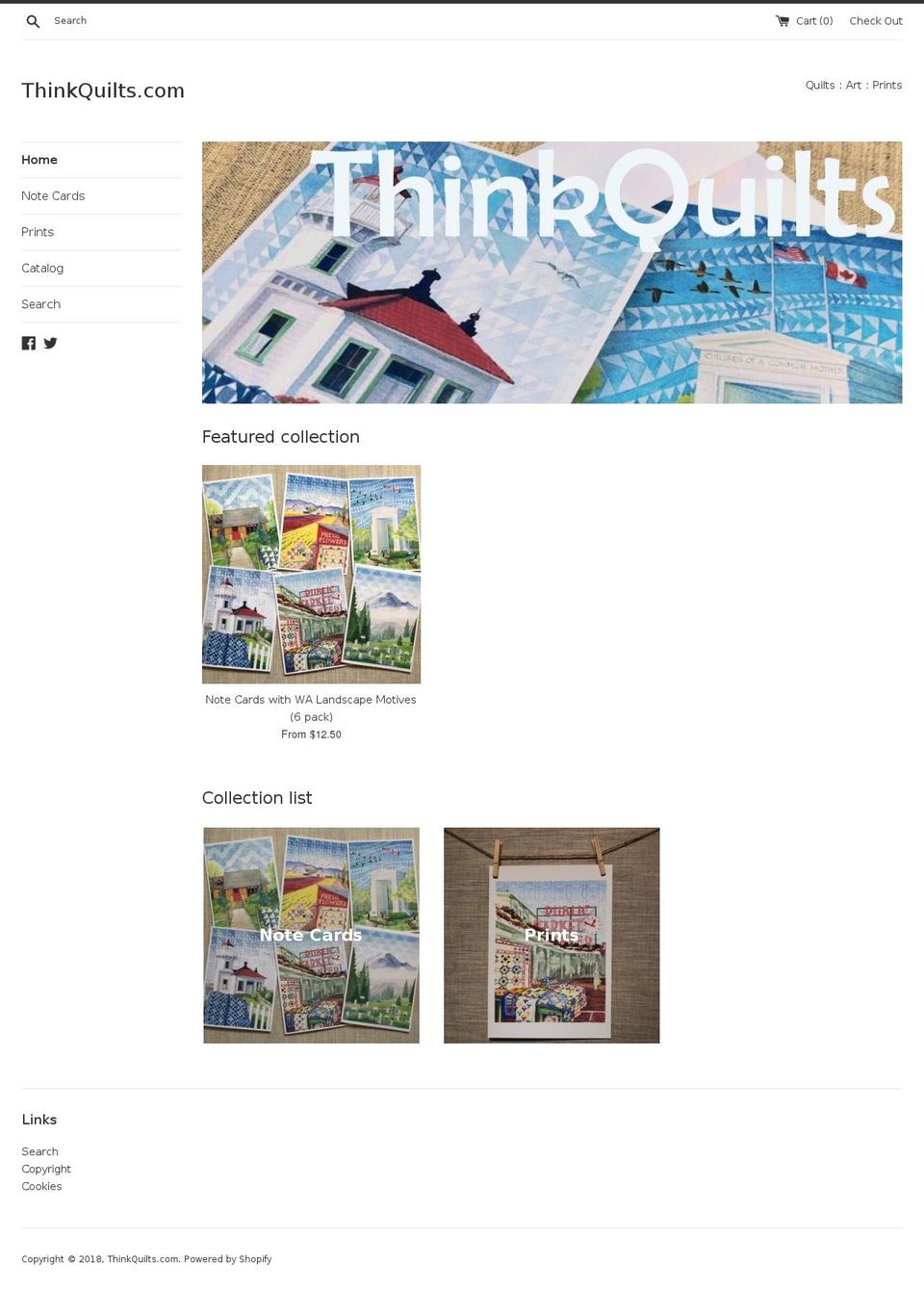 think-quilts.com shopify website screenshot