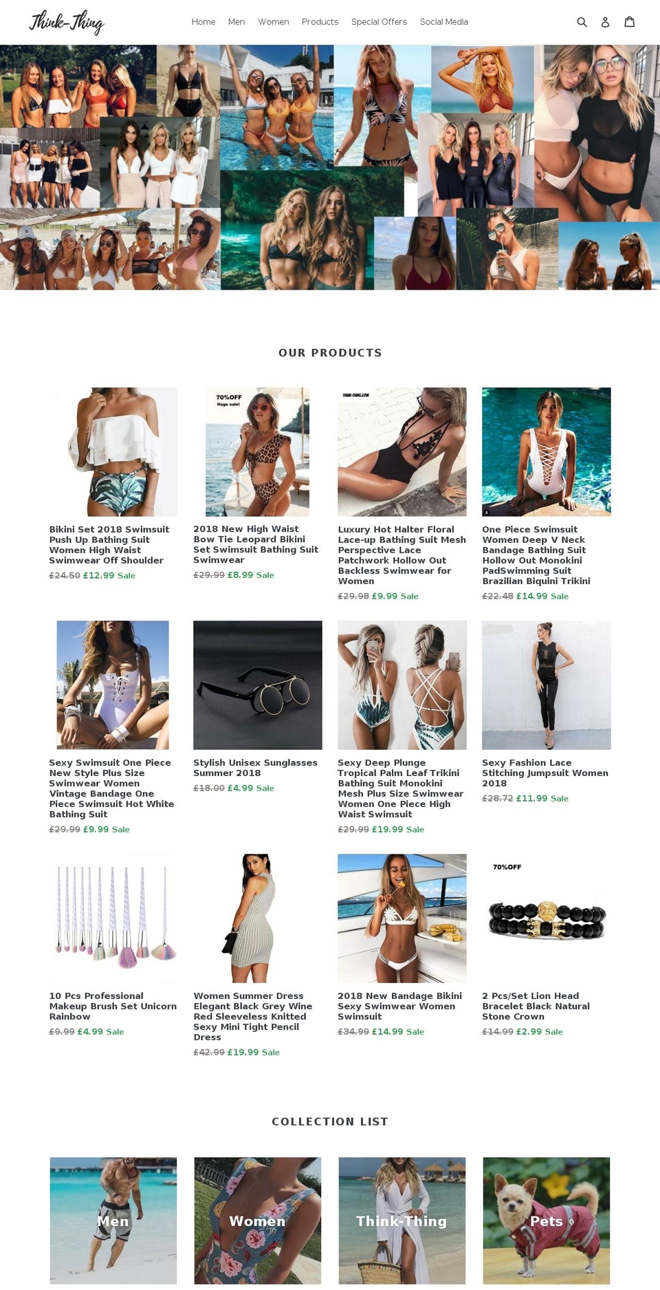 think-thing.com — Shopify storefront screenshot