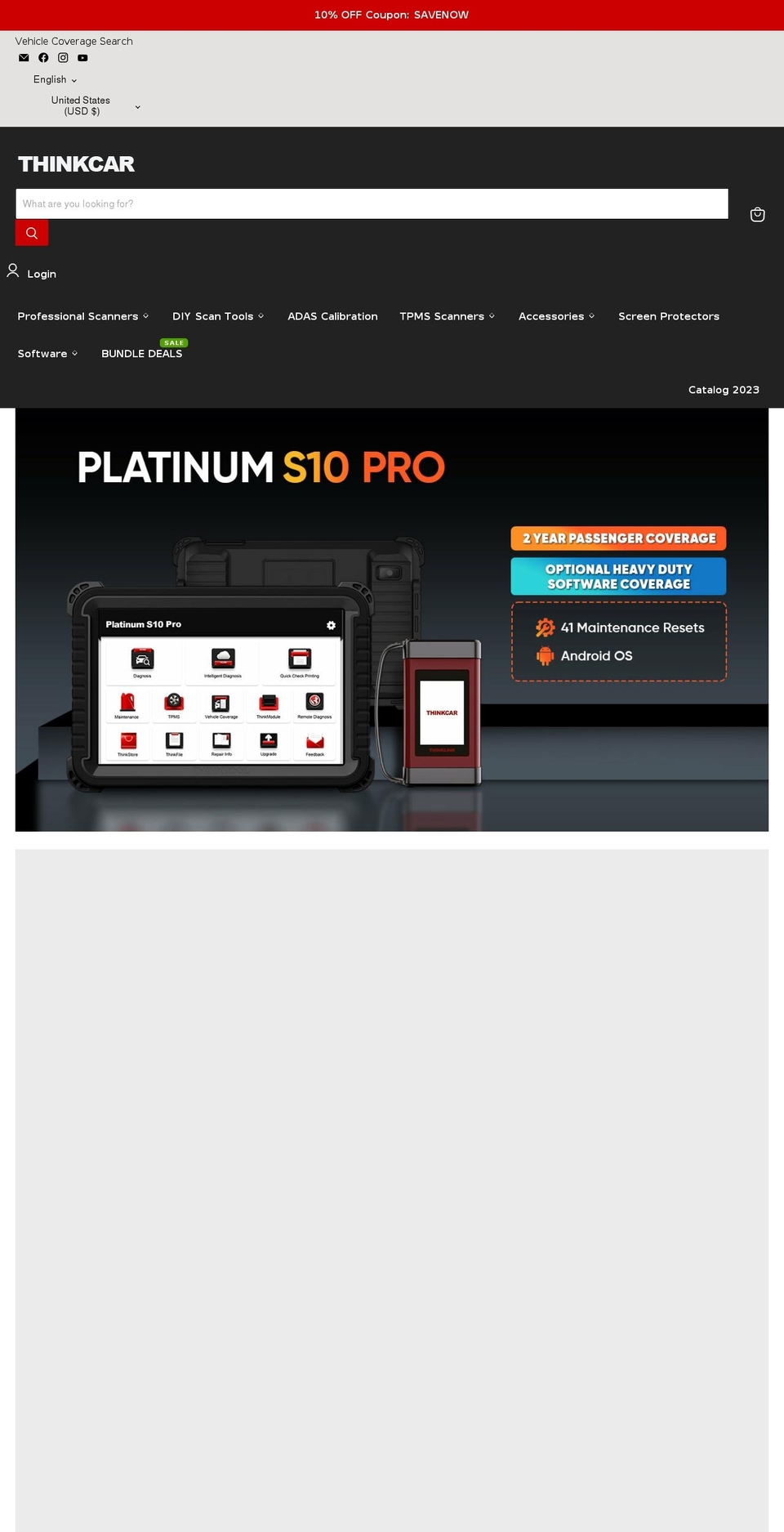 thinkcarus.com shopify website screenshot